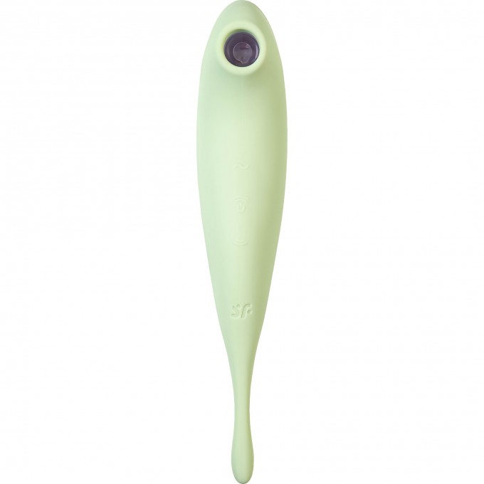 Вакуум-волновой бесконтактный стимулятор клитора SATISFYER Twirling Pro, силикон, зеленый J2018-305-2